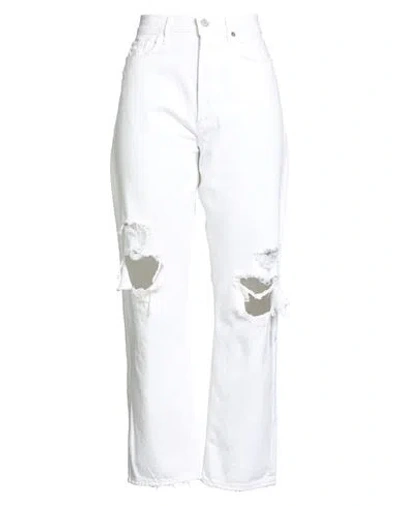 Agolde Woman Jeans White Size 26 Organic Cotton