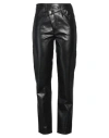 Agolde Woman Pants Black Size 28 Recycled Leather, Polyurethane, Viscose, Polyester In Black