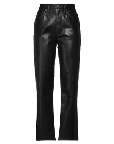 Agolde Woman Pants Black Size 29 Recycled Leather, Polyurethane, Polyester, Viscose