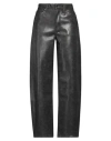 Agolde Woman Pants Charcoal Size 26 Recycled Leather, Polyurethane, Polyester