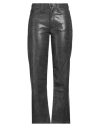 Agolde Woman Pants Lead Size 27 Recycled Leather, Polyurethane, Polyester