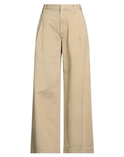 Agolde Woman Pants Sand Size 28 Pima Cotton, Cotton In Neutral