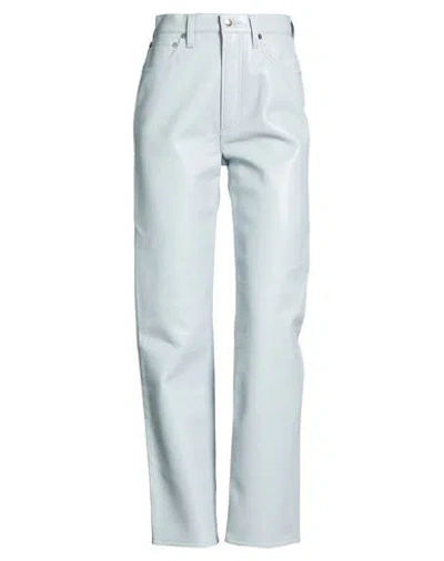 Agolde Woman Pants Sky Blue Size 24 Recycled Leather, Polyurethane, Polyester, Viscose