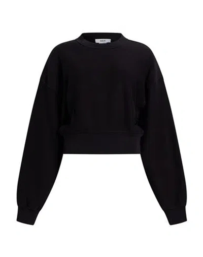 Agolde Woman Sweatshirt Black Size M Cotton