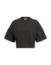 Agolde Woman Sweatshirt Charcoal Size L Organic Cotton In Black