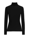 Agolde Black Long Sleeve Turtleneck In Stretch Fabric Woman In Black