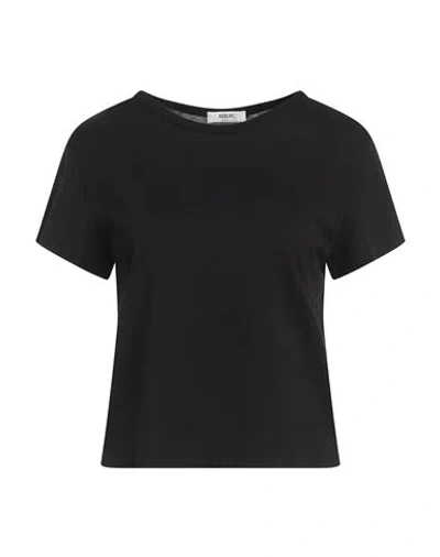 AGOLDE AGOLDE WOMAN T-SHIRT BLACK SIZE L MODAL, SUPIMA