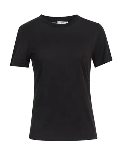 Agolde Woman T-shirt Black Size S Modal, Supima