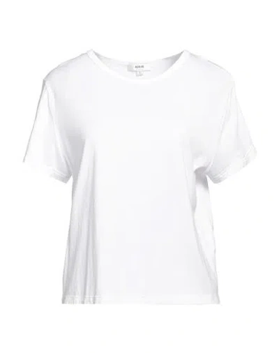 Agolde Woman T-shirt White Size L Modal, Supima