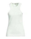 Agolde Woman Tank Top Light Green Size L Organic Cotton, Elastane