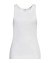 Agolde Woman Tank Top White Size L Organic Cotton, Lyocell, Elastane