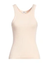 Agolde Woman Top Beige Size Xl Polyester, Cotton, Rayon