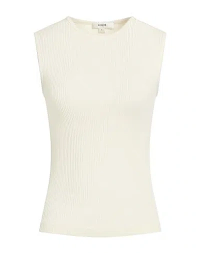 Agolde Woman Top Cream Size L Lyocell, Organic Cotton, Elastane In White