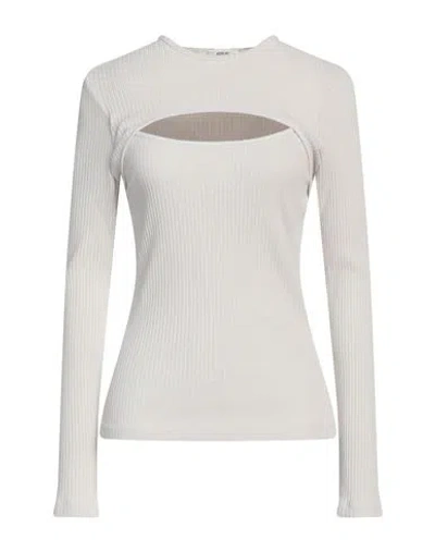 Agolde Woman Top Off White Size L Organic Cotton, Elastane