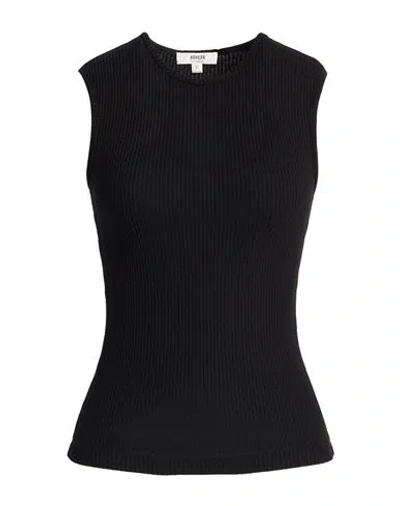 Agolde Woman T-shirt Black Size L Lyocell, Organic Cotton, Elastane
