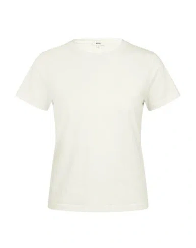 Agolde Woman T-shirt White Size S Organic Cotton In Gray