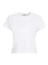 Agolde Adine Shrunken Tee In White Ash