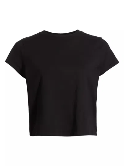Agolde Women's Adine Shrunken Tee, Black