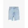AGOLDE AGOLDE WOMEN'S AGREEMENT STELLA HIGH-RISE ORGANIC AND RECYCLED-COTTON DENIM SHORTS