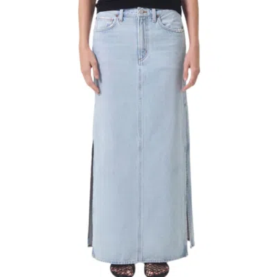 Agolde Women's Astrid Slice Skirt In Fragment In Blue