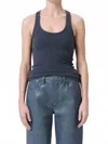 Agolde Women's Bianca Tank Top In Blue Jay In Blue