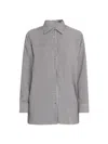 Agolde Solene Stripe Roux Button-up Shirt In Multi