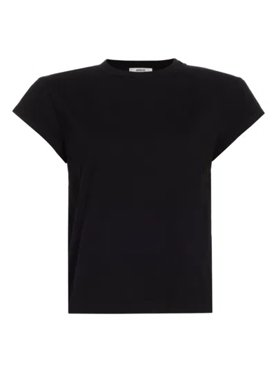 Agolde Women's Bryce Shoulder Pad T-shirt In Black