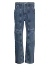 Agolde Cooper Straight Denim Cargo Jeans In Blue