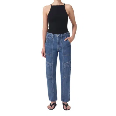 Agolde Women's Cooper Cargo Pant In Regulation In Blue