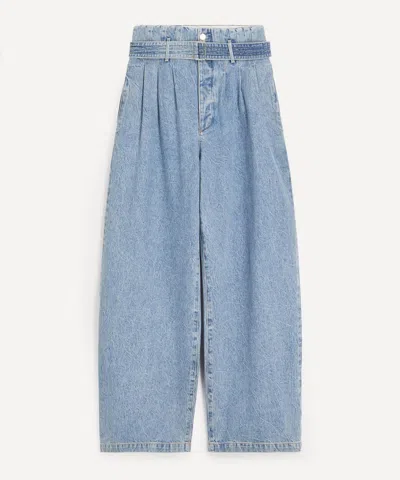 Agolde Women's Corset Wide-leg Jeans In Crinkle Indigo