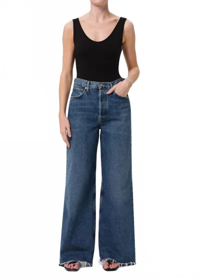 Agolde Women's Dame Jean In Control In Blue