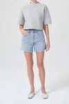 Agolde Dee High Rise Rolled Hem Short In Hazard In Multi
