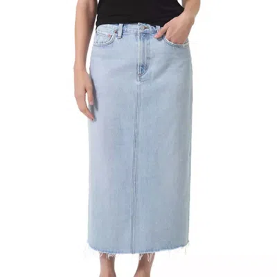 Agolde Women's Della Skirt In Practice In Blue