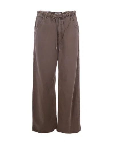 Agolde Women's Drawstring Wide-leg Jeans In Tail