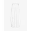 AGOLDE AGOLDE WOMEN'S ELEMENT (WHITE) LUNA PIECED WIDE-LEG HIGH-RISE RECYCLED-COTTON JEANS