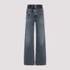 Agolde Elson Layered Straight-leg Jeans In Gray
