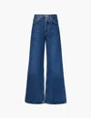 Agolde Low Curve High-rise Wide-leg Jeans In Enamour (dk Vint Ind)