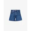 Agolde Dame High Waist Mid Length Relaxed Denim Shorts In Enamour