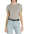 Agolde Adine Shrunken Cropped T-shirt In Grey