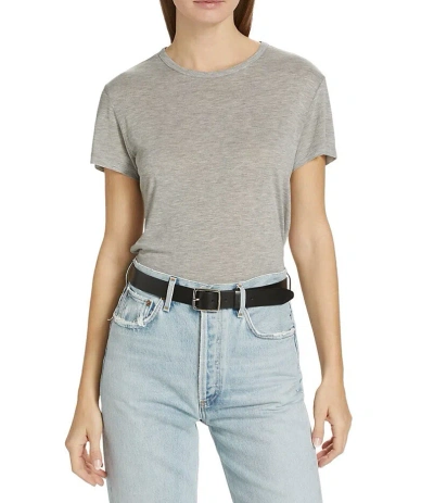 Agolde Adine Cotton Jersey T-shirt In Grey