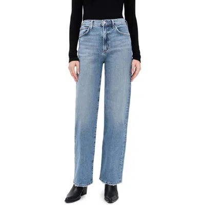 Agolde Women's Harper Mid-rise Relaxed Straight Jeans, Kindle In Brown