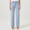 Agolde Harper Jean Mid Rise Relaxed Straight In Beam In Blue