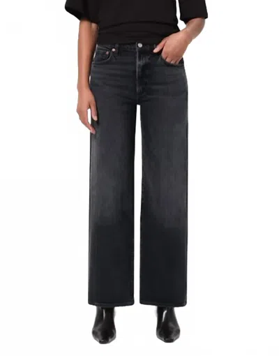 Agolde Womens Radius Harper Straight-leg Stretch-denim Jeans In Black
