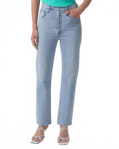 Agolde Women's High Rise Stovepipe Jeans In Destination In Blue