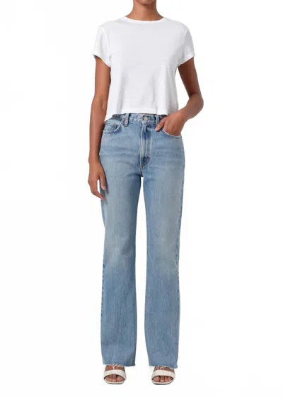 Agolde Women's Leena Jean In Stage In Blue