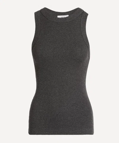 Agolde Women's Leigh Charcoal Heather Tank Top In Gray