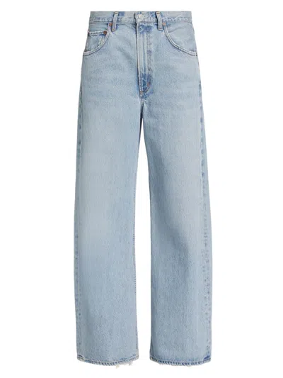 Agolde Women's Low Curve Mid-rise Jeans In Blue