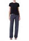 Agolde Cotton Tee In Black