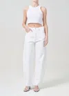 Agolde White Luna Pieced Jeans In Multi