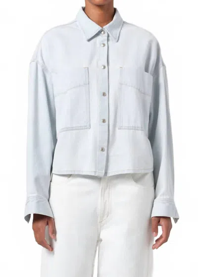 Agolde Women's Myah Button Up Shirt In Shift In Multi